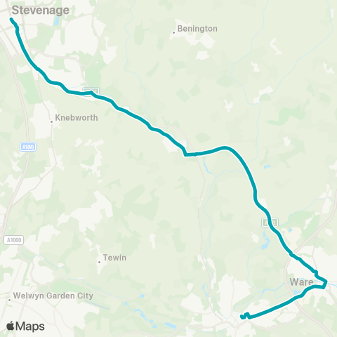 Arriva Herts and Essex  map