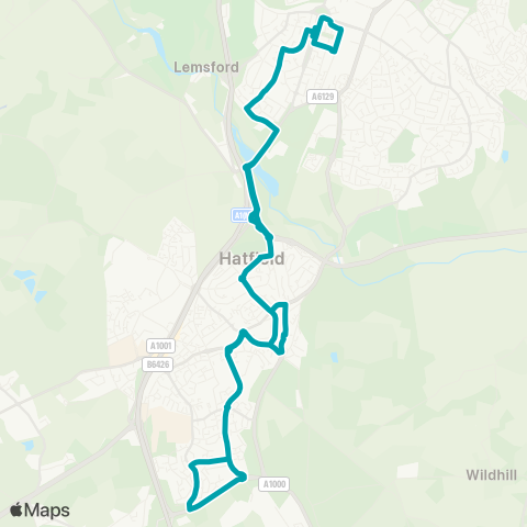 Arriva Herts and Essex  map