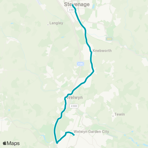 Arriva Herts and Essex  map