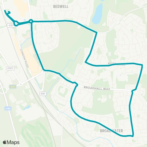 Arriva Herts and Essex  map