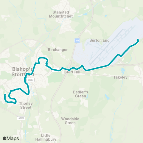 Arriva Herts and Essex  map