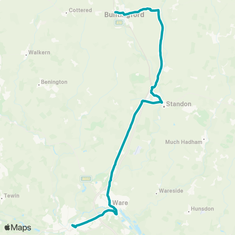 Arriva Herts and Essex  map