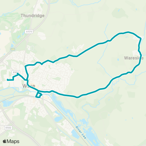 Arriva Herts and Essex  map