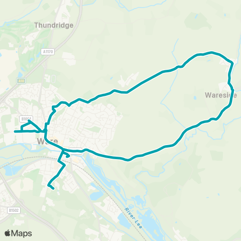 Arriva Herts and Essex  map