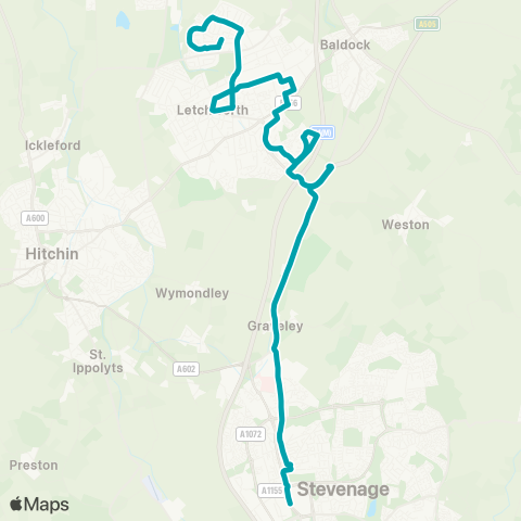 Arriva Herts and Essex  map