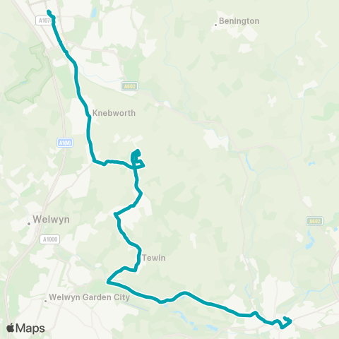 Arriva Herts and Essex  map