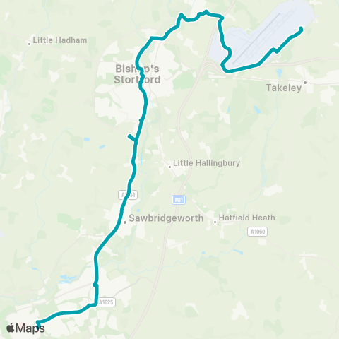 Arriva Herts and Essex  map