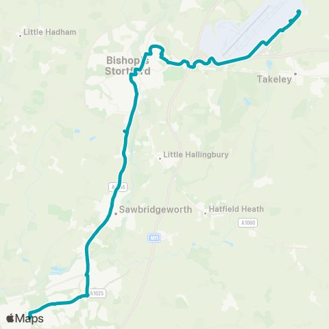 Arriva Herts and Essex  map