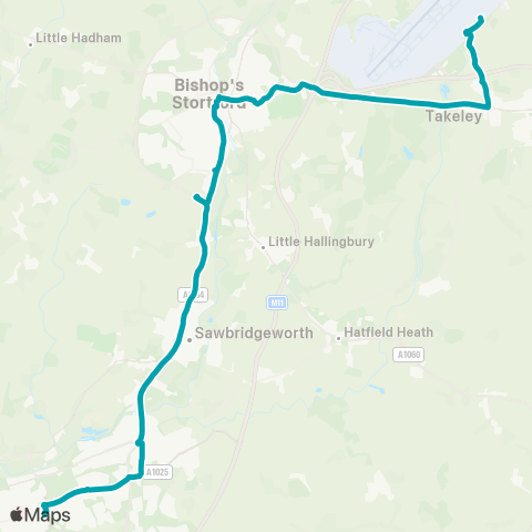 Arriva Herts and Essex  map