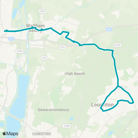 Arriva Herts and Essex  map