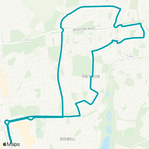 Arriva Herts and Essex  map