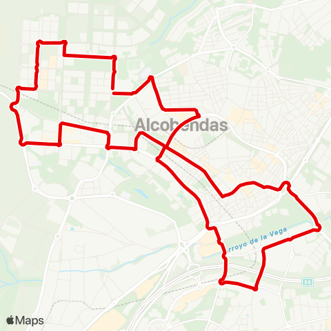 Autobuses Urbanos Circular de Alcobendas map