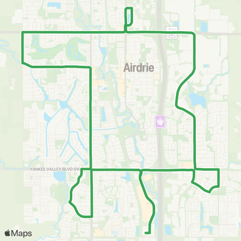 Airdrie Transit S Term - Genesis Pl - Gateway - 8 St map