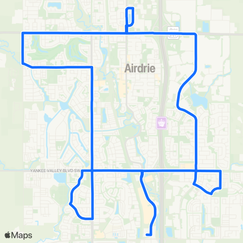 Airdrie Transit S Terminal - 8 St - Gateway - Genesis Pl map