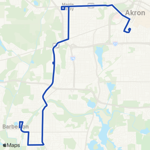 Akron Metro Copley / Hawkins map