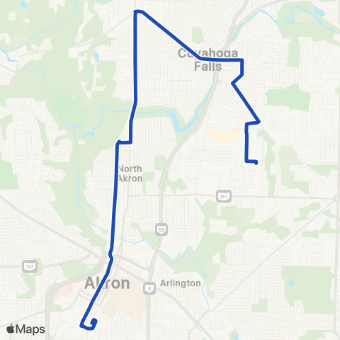 Akron Metro Howard / Portage Trl map