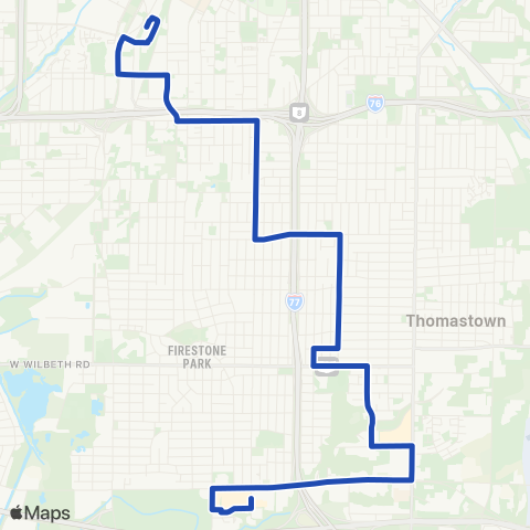 Akron Metro Brown / Inman map