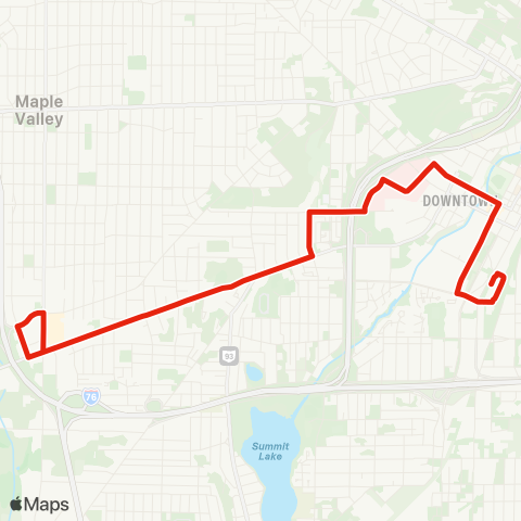 Akron Metro Euclid / Vernon Odom map