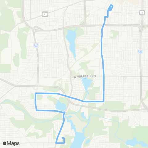 Akron Metro South Main / Manchester map