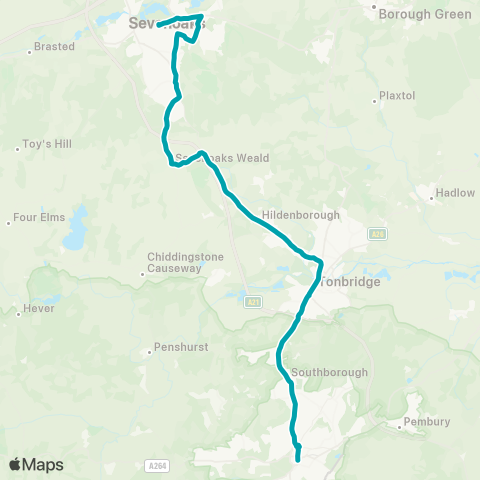 Arriva Kent and Surrey  map