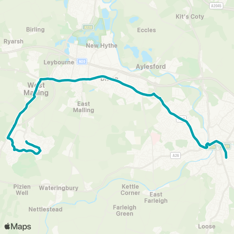 Arriva Kent and Surrey  map