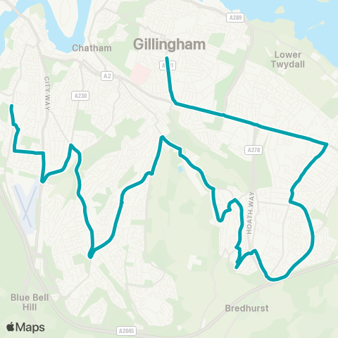 Arriva Kent and Surrey  map