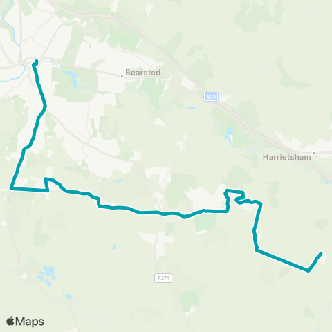 Arriva Kent and Surrey  map