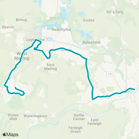 Arriva Kent and Surrey  map