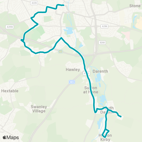 Arriva Kent and Surrey  map