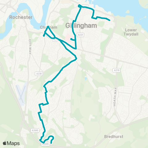 Arriva Kent and Surrey  map