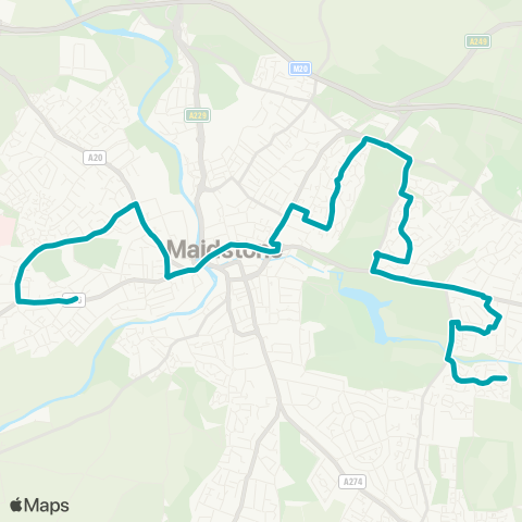 Arriva Kent and Surrey  map