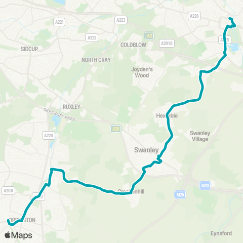 Arriva Kent and Surrey  map