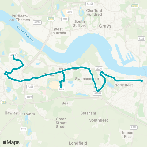 Arriva Kent and Surrey  map