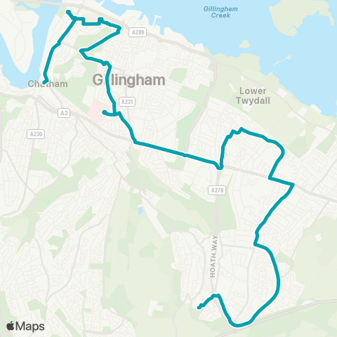 Arriva Kent and Surrey  map