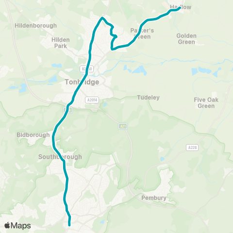 Arriva Kent and Surrey  map