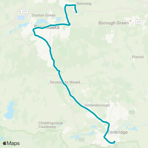 Arriva Kent and Surrey  map