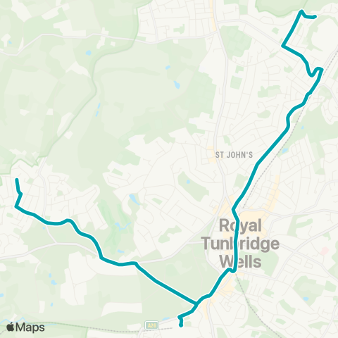 Arriva Kent and Surrey  map