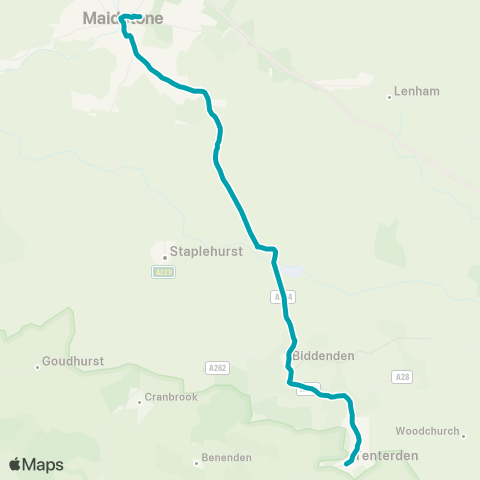 Arriva Kent and Surrey  map