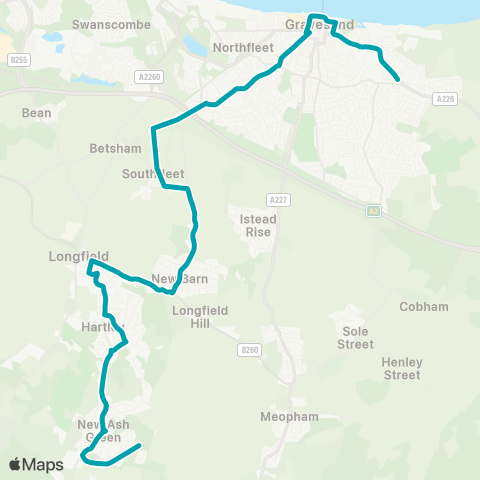 Arriva Kent and Surrey  map