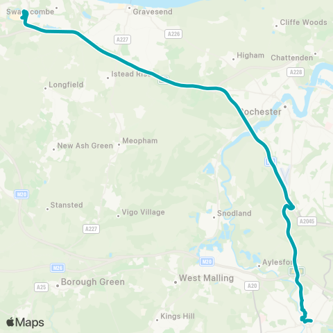 Arriva Kent and Surrey  map