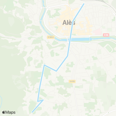 Ales'Y Bas Bresis - Ales Gare routière map