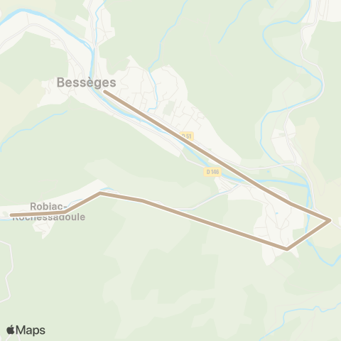 Ales'Y École Robiac Rochassadoule et Collège de Bessege map