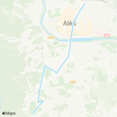 Ales'Y Bas Bresis - Alès Gare routière map