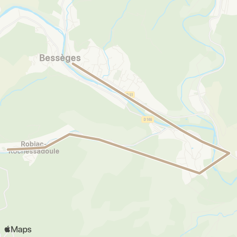 Ales'Y École Robiac Rochassadoule et Collège de Bessege map