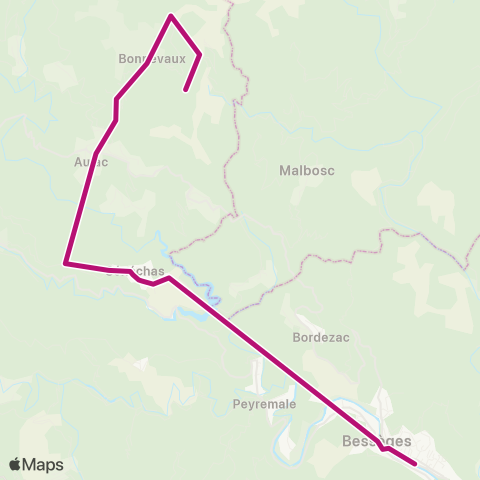Ales'Y Bonnevaux - Besseges map