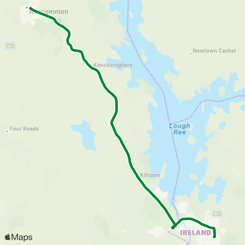 Roscommon Coaches Casey's Filling Sta - Fardrum, Athlone A I T map