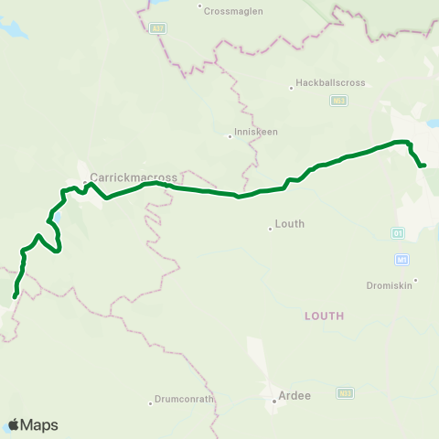 Francis Finegan Coach Hire Cabra (Cavan), Forest Pk - Dundalk I.T (Main Gate) map