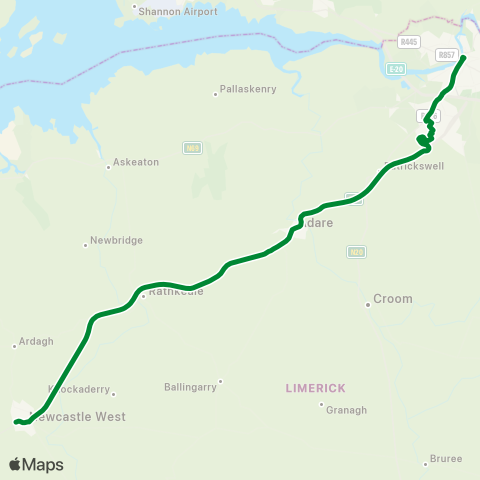 Flight Link Limited Limerick, Limerick Arthur's Qy - Objekt Design map