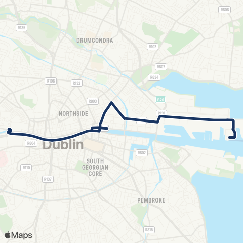 FerryLink Tolka Qy, Irish Ferries Term - Dublin City S, Georges Qy map