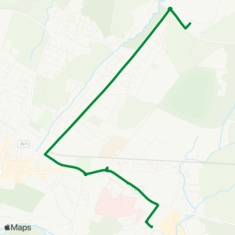 Kennedy Coaches Manor West - Mtu Kerry map